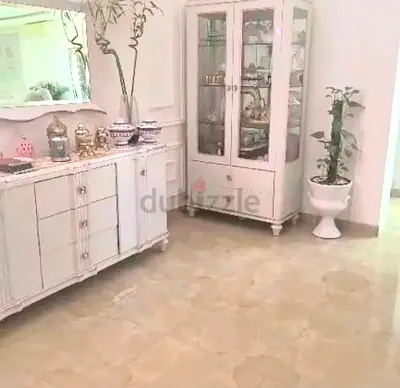 Elegant White Display Cabinet and Sideboard Set — Classic Glass-Front Showcase