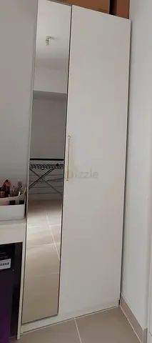 IKEA Slim white wardrobe with full-length mirror - excellent condition