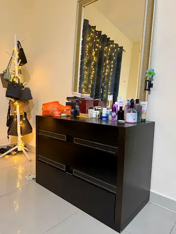 Solid wood dressing table and side tables