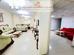 For monthly rent - fully furnished new apartment, 3 rooms, 2 halls and a maid's room - balcony w