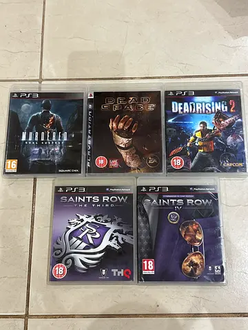 5 PS3 Games with saints row 3 and 4