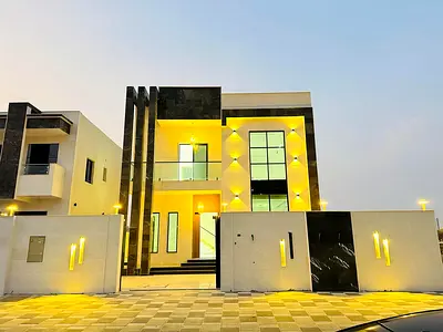 Villa for rent in Al Helio 2 – Ajman | Modern design and luxurious finishing, consisting of 4 master bedrooms with a majlis and a large family room. F