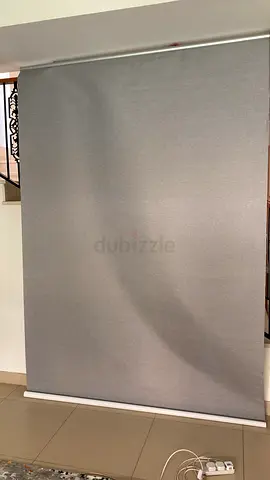 Grey Roller Blind - Good Condition, Light-Blocking