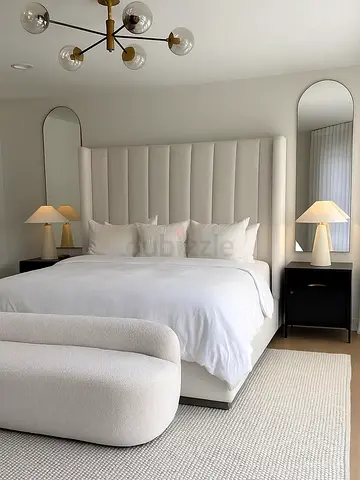 King size fabric bed with customising options