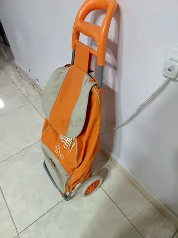 Portable 2-Wheel Shopping Trolley Bag (Orange / Manazel Edition)