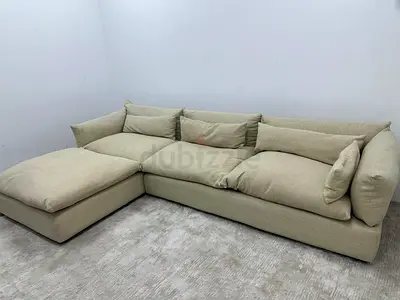 Selling Marina home feather filled lshape sofa