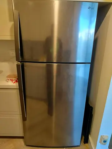 LG Stainless Steel Top Freezer Refrigerator - 2 Doors, Good Working Condition 509 litres