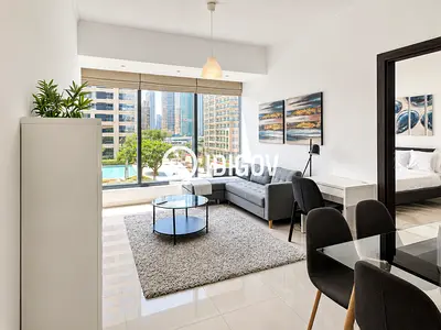 Marina Promenade Access | Furnished | Pool View