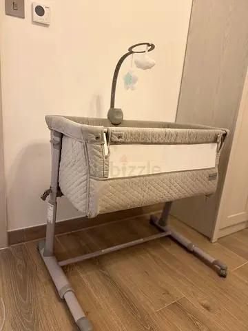 Bedside bassinet / cradle - beige, gently used
