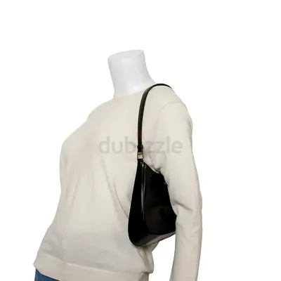 Authentic Prada Cleo Bag – Black Spazzolato Patent Leather