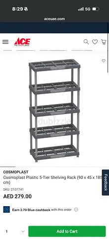Storage shelves