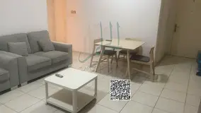 A monthly rental apartment featuring one bedroom and a living room with a spacious balcony and cent