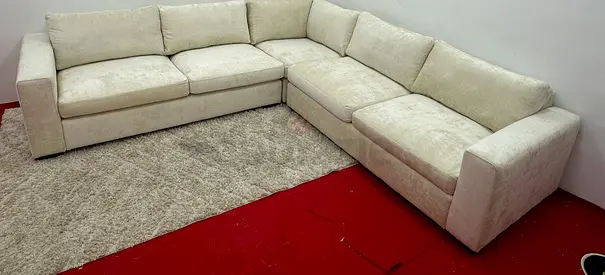 Brand new condition pottery barn beige color corner sofa