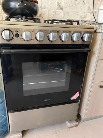Midea 60x60Gas Cooker with Oven - Stainless Steel, Used