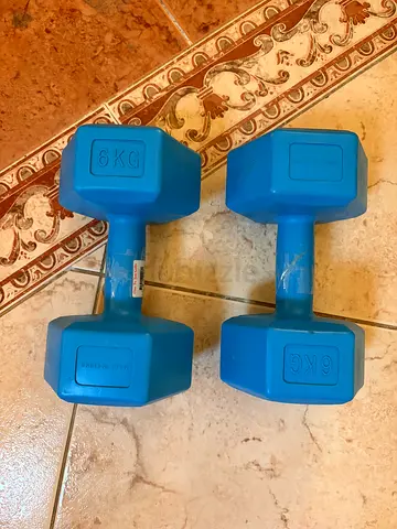 Pair of 6kg Vinyl Dumbbells — Light Home Weights