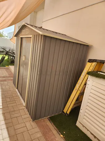 Outdoor Metal Storage Shed — Compact Garden Storage, Good Condition