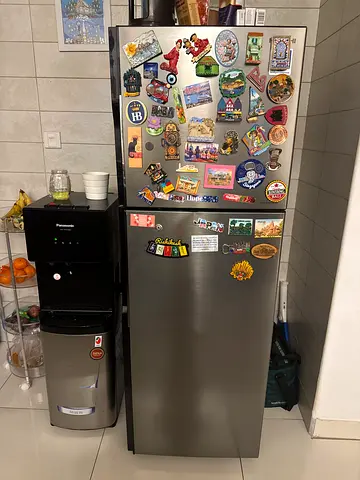 Hitachi Stainless Steel Refrigerator - Good Working Condition and Panasonic water filter