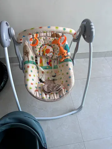 Used Baby Swing/Seat with Toy Bar - Good Condition