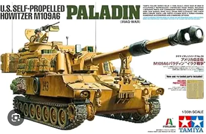 Tamiya 1/35 US Self-Propelled Howitzer M109A6 Paladin Model Kit (Unassembled)