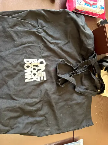 Black One Block Down Italian Tote Bag