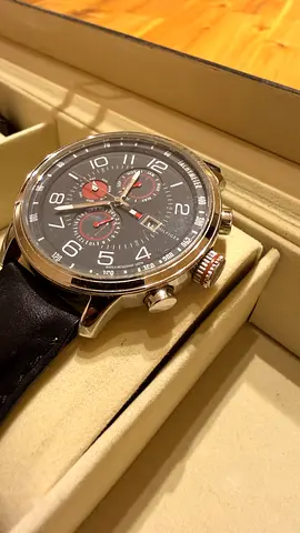 Tommy Hilfiger mens chronograph watch with leather strap
