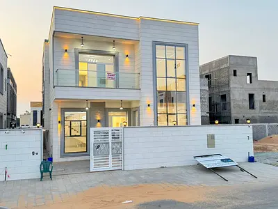 For sale in Al Zahia: a villa with 5 master bedrooms, a majlis (formal sitting room), a living room, a kitchen, and a maid's room.