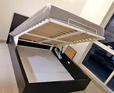 ‎Ikea king size hydraulic bed with Ikea mattress  ‎is available in excellent condition,