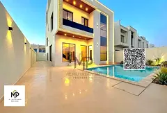 Modern 5-bedroom villa with pool and rooftop, registration fees included, super deluxe finishing, b