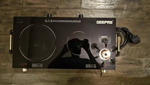 Geepas Double Electric Hot Plate - Portable Induction/Ceramic Hob