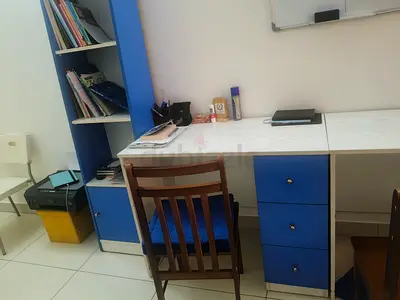Study table and book shelves