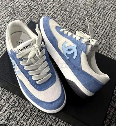 Chanel CC Logo Sneakers Blue/White size 38