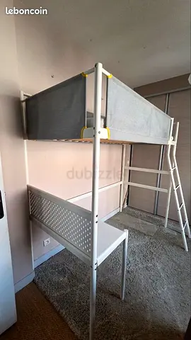 IKEA Vitval Loft Bed with Desk Surface