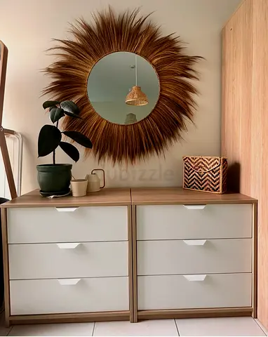 Two white and wood nice chest of drawers
