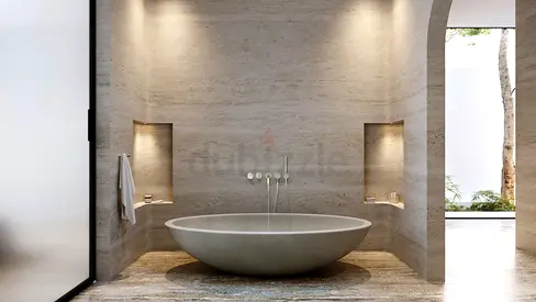 Modern Stone Freestanding Bathtub