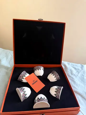 Set of 6 Decorative Espresso Cups in Presentation Box
