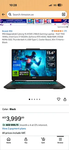 MSI Cybrog 15 A2RU RTX4050