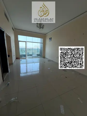One-bedroom apartment for rent in Al Rawda 3, Ajman, with two bathrooms, a balcony, very spacious a