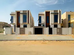 🏠Two new villas for sale in Al Rawda 1, Ajman – Prime location on two streets – 5 master bedr