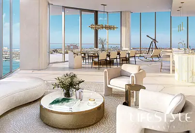 Dubai Eye and Marina Skyline View / Best Layout