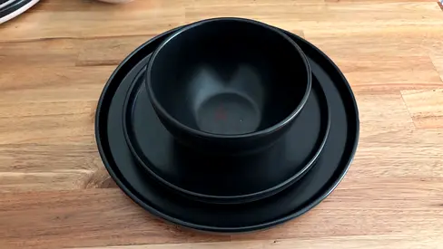 Black Dinner set for 6 from Home centre