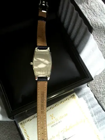 Bernhard H. Mayer Swiss Made Mens Watch - Blue Leather Strap, Stainless Steel Back - URGENT SALE