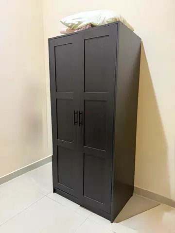 Two door solid wood wardrobe