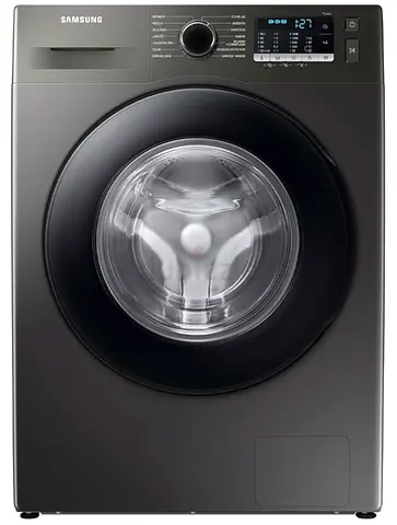 Samsung Front Load Washing Machine with Hygiene Steam and Eco Bubble, 8KG, Silver