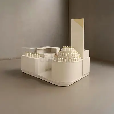 Minimalist Perfume Display Kiosk