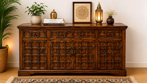 Marina Home Solid Wood Antique Sideboard