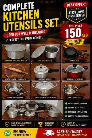 Complete Kitchen Utensils Set - Used, Well Maintained