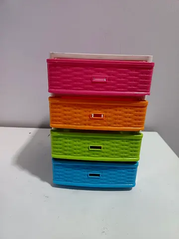 4-Tier Colorful Desktop Mini Storage Drawers (Excellent Condition)