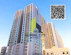 BRIGHT AND AIRY TWO BEDROOMS PLUS HALL APARTMENT AVAILABLE FOR RENT IN CITY TOWER AJMAN