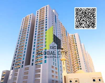 BRIGHT AND AIRY TWO BEDROOMS PLUS HALL APARTMENT AVAILABLE FOR RENT IN CITY TOWER AJMAN