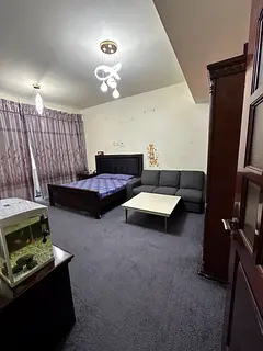 Fully furnished spacious hall with attached bath in Shabiya 10 for an executive single Bachelor